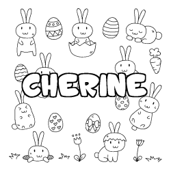 CHERINE - Easter background coloring
