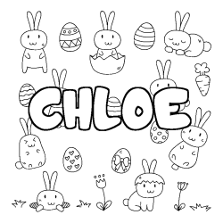 CHLOE - Easter background coloring