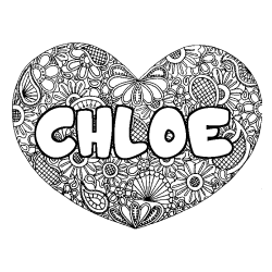 CHLOE - Heart mandala background coloring