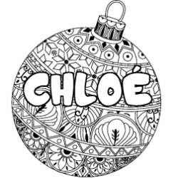 CHLO&Eacute; - Christmas tree bulb background coloring