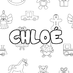 CHLO&Eacute; - Toys background coloring