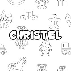 CHRISTEL - Toys background coloring