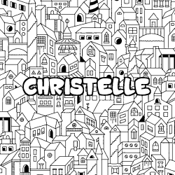 CHRISTELLE - City background coloring