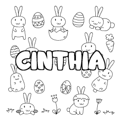 CINTHIA - Easter background coloring