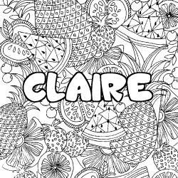 CLAIRE - Fruits mandala background coloring