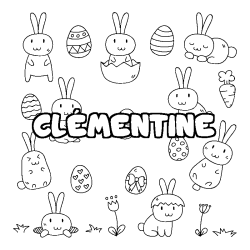 CL&Eacute;MENTINE - Easter background coloring