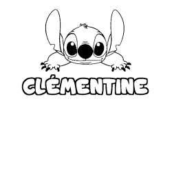 CL&Eacute;MENTINE - Stitch background coloring