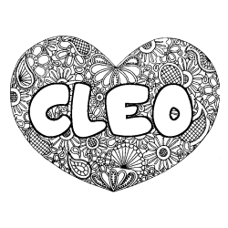 CLEO - Heart mandala background coloring