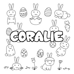 CORALIE - Easter background coloring