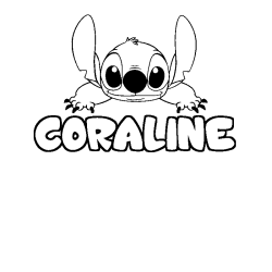 CORALINE - Stitch background coloring