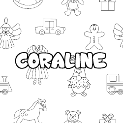 CORALINE - Toys background coloring