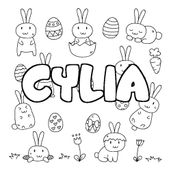 CYLIA - Easter background coloring