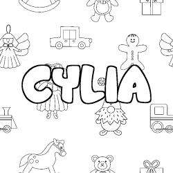 CYLIA - Toys background coloring