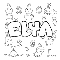 ELYA - Easter background coloring