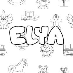 ELYA - Toys background coloring