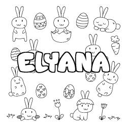 ELYANA - Easter background coloring