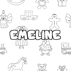 EMELINE - Toys background coloring