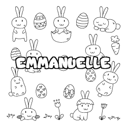 EMMANUELLE - Easter background coloring