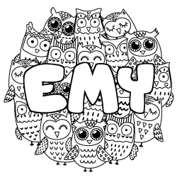 EMY - Owls background coloring