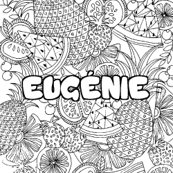 EUG&Eacute;NIE - Fruits mandala background coloring