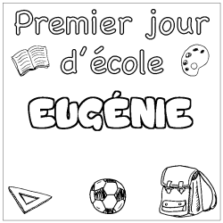 EUG&Eacute;NIE - School First day background coloring