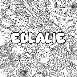 EULALIE - Fruits mandala background coloring