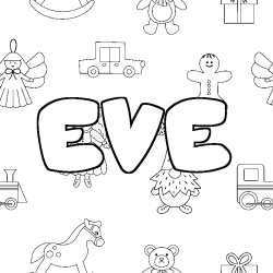 EVE - Toys background coloring