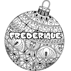 FR&Eacute;D&Eacute;RIQUE - Christmas tree bulb background coloring