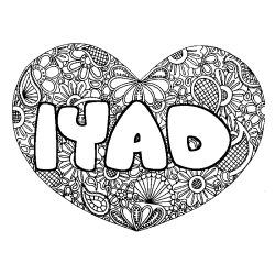 IYAD - Heart mandala background coloring