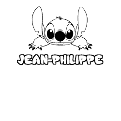 Coloring page first name JEAN-PHILIPPE - Stitch background