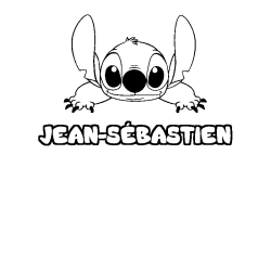 Coloring page first name JEAN-SÉBASTIEN - Stitch background