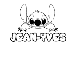 Coloring page first name JEAN-YVES - Stitch background