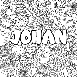 JOHAN - Fruits mandala background coloring