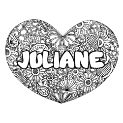 JULIANE - Heart mandala background coloring