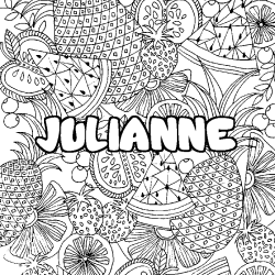 JULIANNE - Fruits mandala background coloring