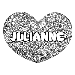 JULIANNE - Heart mandala background coloring