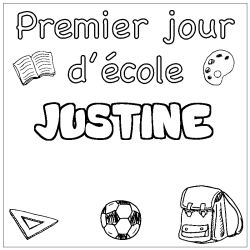 JUSTINE - School First day background coloring