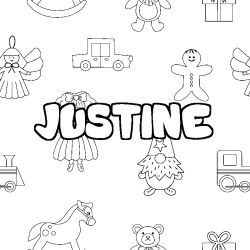 JUSTINE - Toys background coloring