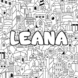 LEANA - City background coloring