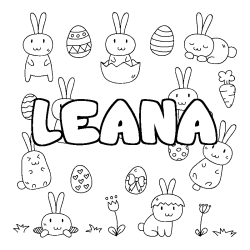 LEANA - Easter background coloring