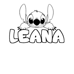 LEANA - Stitch background coloring