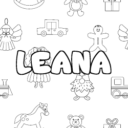 LEANA - Toys background coloring