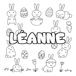 L&Eacute;ANNE - Easter background coloring