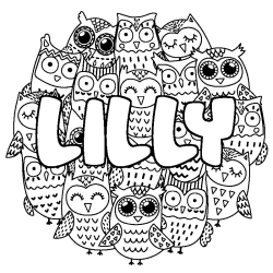 LILLY - Owls background coloring