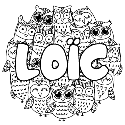 LO&Iuml;C - Owls background coloring