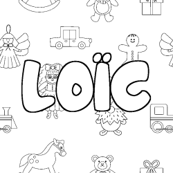 LO&Iuml;C - Toys background coloring