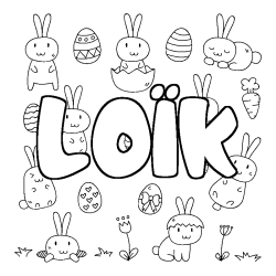 LO&Iuml;K - Easter background coloring