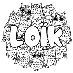 LO&Iuml;K - Owls background coloring