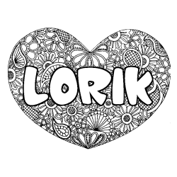 LORIK - Heart mandala background coloring