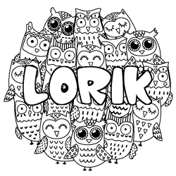LORIK - Owls background coloring